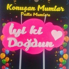İyi ki Doğdun Yazılı Pasta Mumu