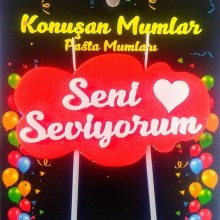 Seni Seviyorum Yazılı Pasta Mumu